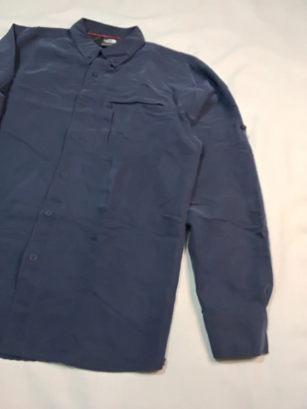 The North Face Men's Navy Blue Long-Sleeve Button-Down Shirt Sz M.